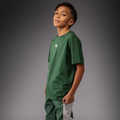 Venum Contender Kids Classic T‑Shirt – Bosgroen Wit - Maat 128 | 8 Jaar