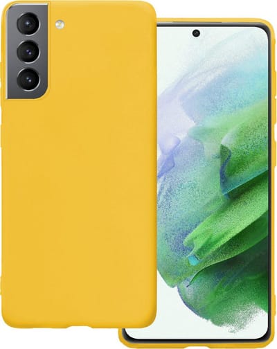 Hoesje Geschikt voor Samsung Galaxy S21 - Sterk & Shockproof - Hoes Cover - Siliconen Case - Geel
