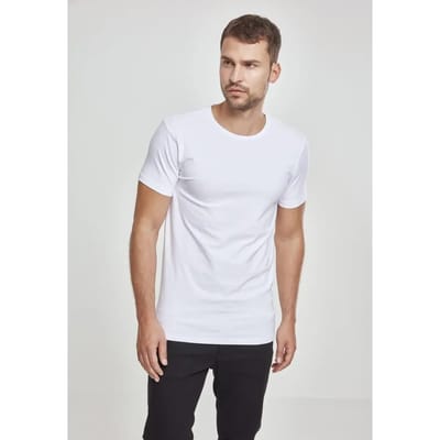 Urban Classics Fitted Stretch Tee Heren T-shirt - wit - XL