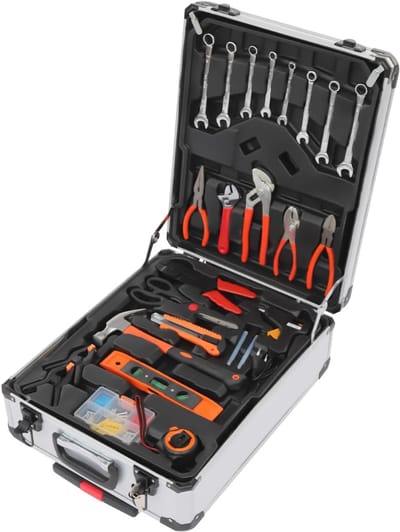 Core® Gereedschapskoffer Gevuld - Gereedschapskoffer Gevuld - Gereedschapkoffer Gevuld - 187-delig - Zilver - 51cm x 38cm x 21cm