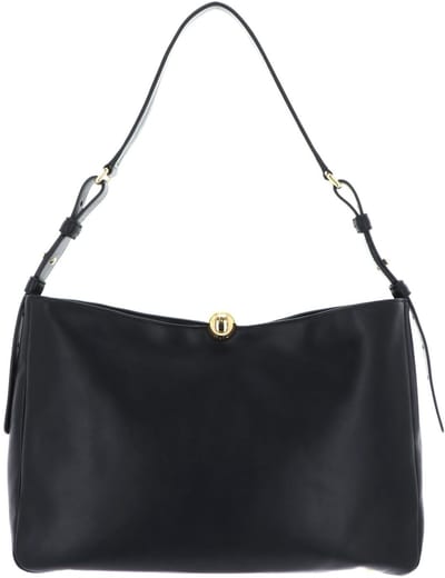 FURLA Leren Schoudertas Sfera Soft Shoulder Bag Nero Zwart