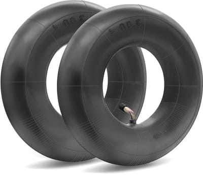 Allecta - Slangen set voor steekwagen en bolderkarren | 3.00-4 260x85 mm | Rubberen hoekventiel binnenslang | Luchtbanden onderdelen