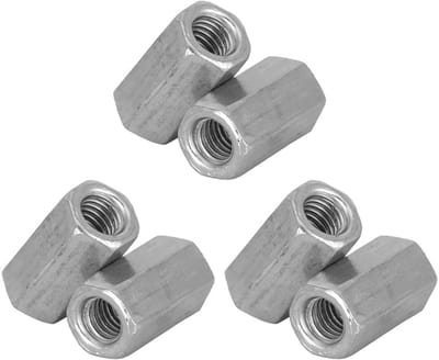 Dailygoods- Zeskantmoer M6 - Set van 10 Stuks - Verzinkt - Binnendraad - Geschikt voor Mechanische Toepassingen - Duurzaam en Efficiënt - Moeren