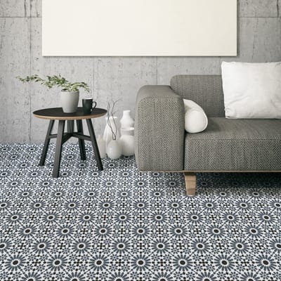 Antislip vloerstickers met beschermende coating - LUCCA VLOERTEGELS - 1 sticker van 60x100 cm