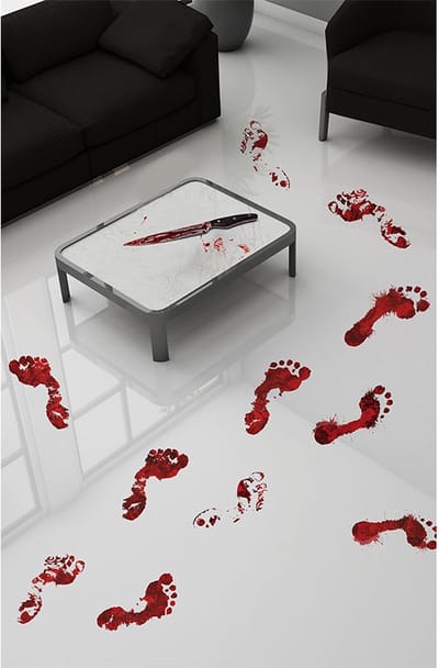 Fiestas Guirca - Vloerdecoratie Vinyl Footprints (25x70cm, 2 sheets) - Halloween - Halloween Decoratie - Halloween Versiering