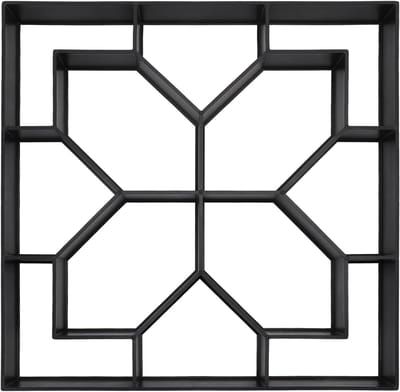 Wandelpad Maker - Betonmal Set - Tuin Aanleggen - Herbruikbaar ABS - 40cm Vierkant - Zwart