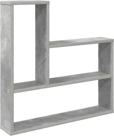 vidaXL - Wandplank - Betongrijs - 60 - x - 11 - x - 60 - cm - Bewerkt - hout