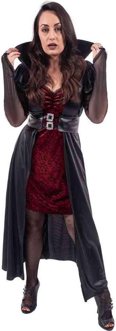 California Costumes Kostuum -XL- Bloody Thirsty Beauty Zwart/Rood