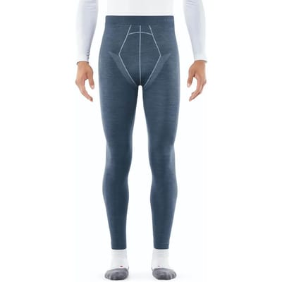 FALKE Wool-Tech Long Tights sneldrogend wol functioneel lang functioneel ondergoed heren blauw - maat S