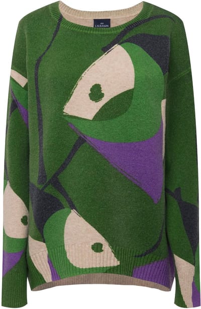 Laurasøn - Dames - Gebreide trui lange mouwen ronde hals - Lichtgroen - Maat L