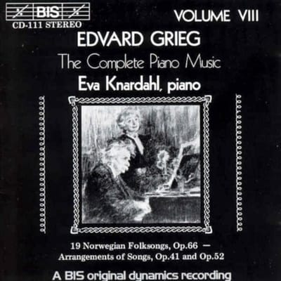 Eva Knardahl - Grieg: 19 Norske Folkeviser, Op. 66 | 6 Son (CD)
