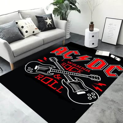 Gitaar Patroon Wasbaar Tapijt voor Woonkamer Muziekkamer Decor Vloermat Toilet Vintage Antislip Deurmat Sofa Salontafel Kleed 50X80CM gray