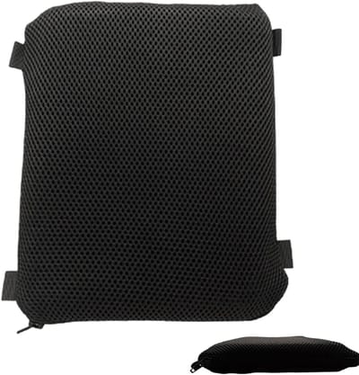 Motorfiets Zitkussen - Gel Ondersteuning - Comfortabel Rijden - Trillingsreductie - 38x34 cm - Zwart