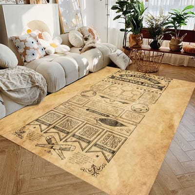 Harry Potter Hogwarts Tapijt Vloerkleed voor Huis Woonkamer Slaapkamer Bank Deurmat Decor,kinderen Speelruimte Vloerkleed Antislip Vloermat 80*120cm