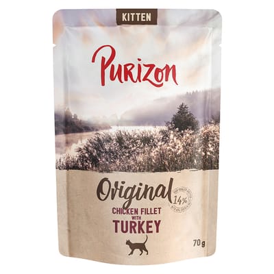 6x70g Purizon Kitten Kipfilet met Kalkoen Katten Natvoer Graanvrij