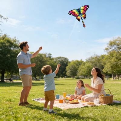 Dieren Vlieger - Grote Vlieger - Buiten Spelen - 100 Meter Touw - 97.5 x 133 cm - Vlinder