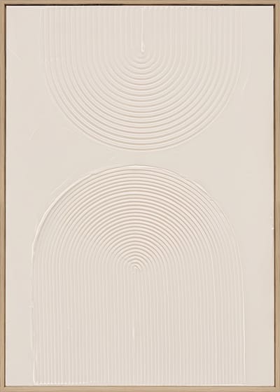 Ter Halle - Schilderijen - Wanddecoraties - 3D Art - Set van 6 - Crème - 50x70cm