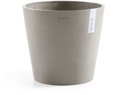 Ecopots Amsterdam 25 - Taupe - Ø25 x H22 cm - Ronde taupe bloempot