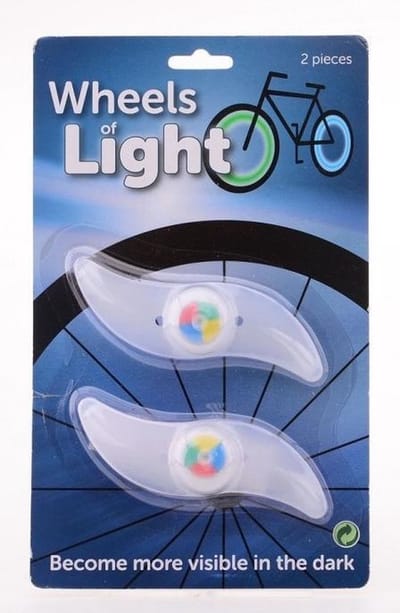 2x Spaakverlichting fiets wieldecoratie 12 cm multicolor - Fietsverlichting - Fietswiel verlichting - Veilig fietsen - Kinderfiets