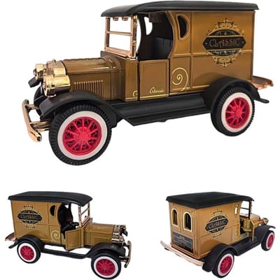 1:32 Classique en Forme de T Rétro Vintage Vieille Voiture, Modèle Réversible en Alliage Jouet Nostalgique Anniversaire, Cadeau de Fête Pour Garçons
