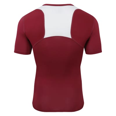Umbro Unisex Elite V-hals Base Layer Top voor volwassenen (Nieuw Claret)