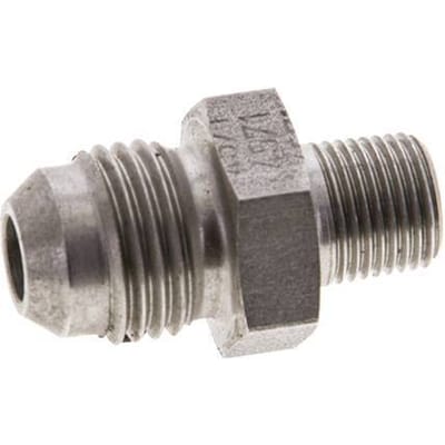 JIC  Dubbele Nippel UNF 9/16''-18 X 1/8'' NPT RVS 275bar