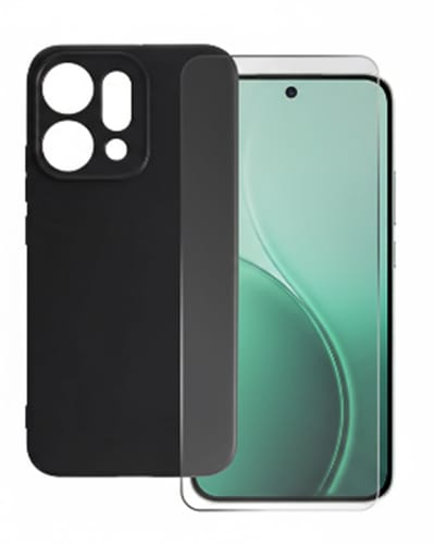 Hoesje + Glas Geschikt voor Oppo Find X9 - Zwart - Casemania Siliconen Back Cover - Extra Stevig Val en Stootbescherming en 1x Gehard Glazen Screenprotector