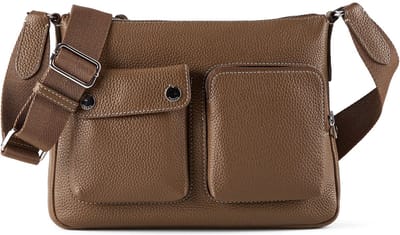 Fossil Maysen Crossbody tas Leder 28 cm - Dames - smoke