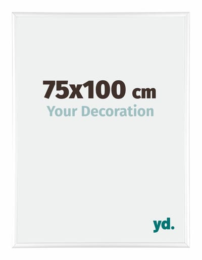 Your Decoration - Fotolijst 75x100 cm - Aluminium - Wit Hoogglans - Kent
