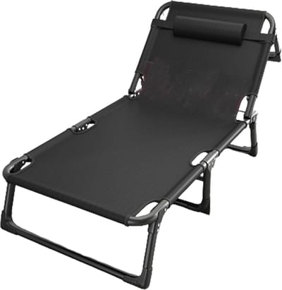 Vouwbed Oxford - Campingbed Strandbed - Ontspannen Buiten - 4-positie verstelbaar - 190x68x30cm - Blauw