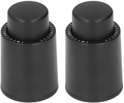 Dailygoods- Wijnflesstopper Herbruikbaar - Vacuüm Sealer - Lekbestendig - Kunststof - 2 Stuks - Afdichting 72 x 47 mm - Flessenstopper