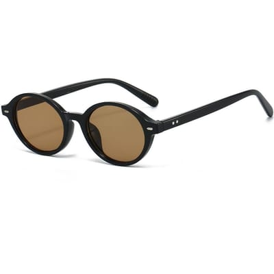Nouveaux Lunettes de Soleil Ovales Rétro pour Femmes Y2K Luxe Petite Monture UV400 Tendance Polyvalentes Lunettes de Soleil pour Hommes et Femmes as picture