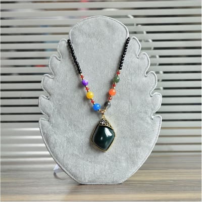 Sieradenstandaard - Kettinghouder Displayrek - Sieraden Presenteren - Fluweel Bekleed - 1 Stuks - Grijs