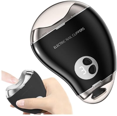 longziming -Nagelknipper - Professionele Elektrische Nagelknipper - Elektrische Teennagelknipper - 3 Snelheidsstanden - Snelopladen en Nagelopvang – Veilig voor Kinderen en Gevoelige Nagels – Zwart