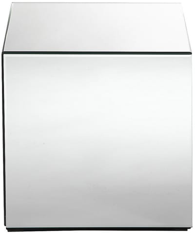 Vente-unique Bijzettafel in spiegelglas en MDF - CUBIX