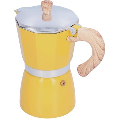 300ML Koffiepot Moka Maker Koffieketel voor Gasfornuis Ethanol Fornuis Elektrothermische Oven Geel geel