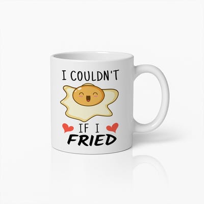 Grappige "Ik Kon Niet Als Ik Gebakken Was" Eiermok 330ml – Schattige Ontbij Humor Koffiebeker Cadeau