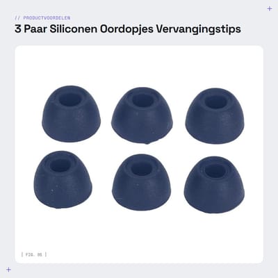 Dailygoods - 3 Paar Siliconen Oordopjes Vervangingstips voor Draadloze Hoofdtelefoons