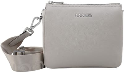Bogner Leren Schoudertas Banff Gulia Shoulderbag Lightgrey Beige