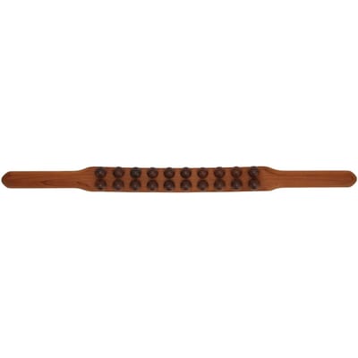 20 Kralen Houten Massagestok Volledig Lichaam Universeel Ergonomisch Schrapstok Triggerpoint Massagestok black