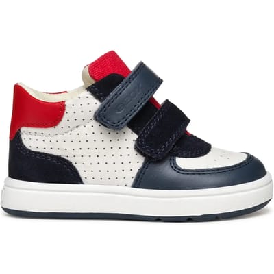 GEOX BIGLIA DREUMES Sneakers - WIT/MARINEBLAUW - Maat 24