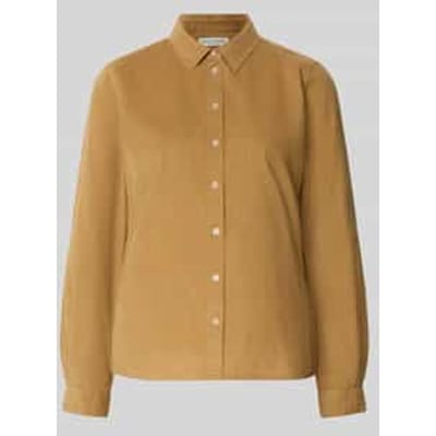 Regular fit overhemdblouse van een mix van katoen en lyocell