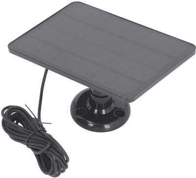 10W Zonnepaneel voor Arlo Pro 3 voor Pro 4 Camera, Video Deurbel Voeding voor Spotlight Camera Batterij met 3 meter Oplaadkabel, 360° Verstelbare Bevestigingszonnebatterijoplader (Zwart)