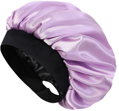 Dailygoods- Haarbonnet Satijn - Verstelbare Band - Dubbellaags - Voor Krullend Haar - Comfortabel Ontwerp - Ademend Materiaal - Slapmuts