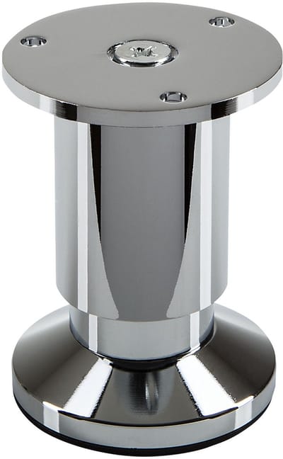 SOTECH Meubelpoot TERRA Hoogte 80 mm Chroom gepolijst Kastpoot in hoogte verstelbaar tot max. 15 mm, belastbaar tot 250 kg