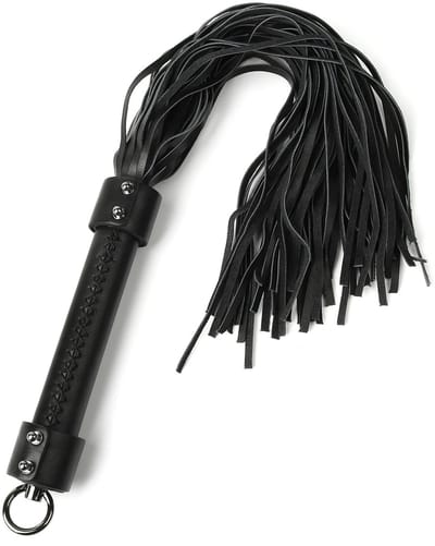 Leren Zweep Zwart - 55 cm - BDSM liefhebber - Stevige zweep - Met metalen ring