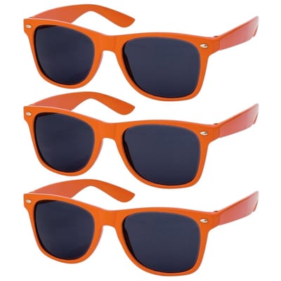Fako Fashion - 3x Oranje Zonnebril - Heren Zonnebril - Dames Zonnebril - Classic - UV400 - Oranje