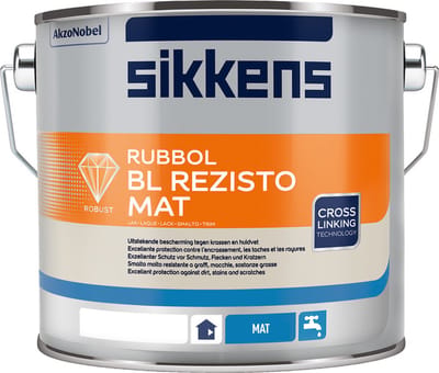 Sikkens Rubbol BL Rezisto Mat Wit - 2,5 liter op kleur- Lakverf - Dekkend - Binnen - Mat -
