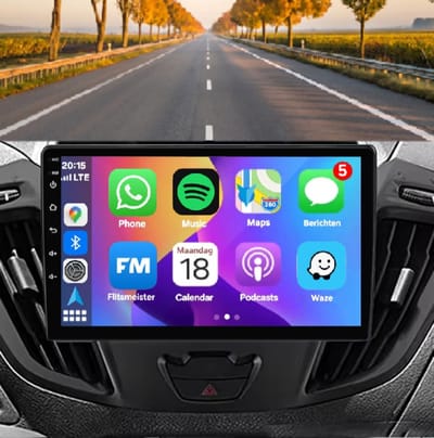 Autoradio 4/64GB met Carplay en Android auto | Geschikt voor Ford Transit Custom Tourneo 2012-2021 | Radio scherm met Navigatie| 2012 2013 2014 2015 2016 2017 2018 2019 2020 2021 | Mk8 mk.8