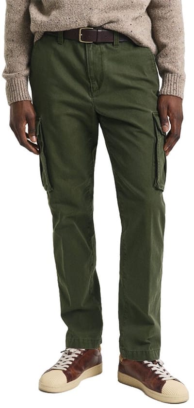 Gant 1505362 Regular Fit Cargobroek Groen 31 / 32 Man